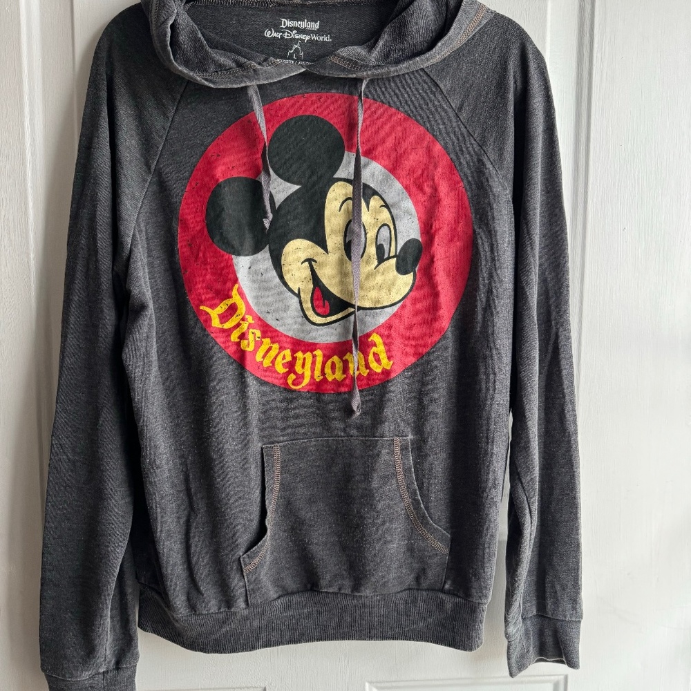 2015 CA Disneyland Gray Distressed Mickey Hoodie